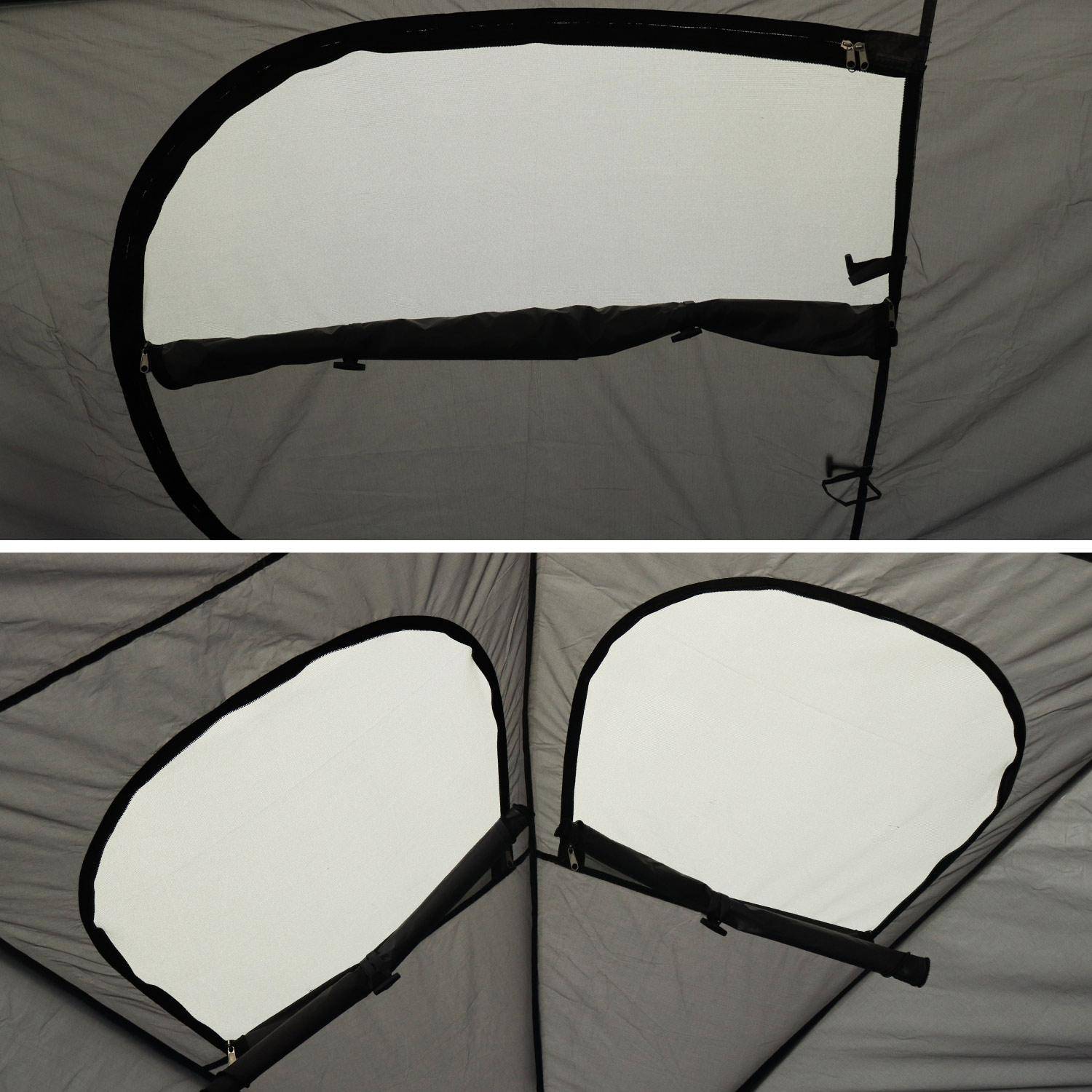 Tent voor trampoline Ø244cm (binnen- en buitennet) polyester, UV behandeld, 2 ingangen, 4 ramen & transporttas Photo5