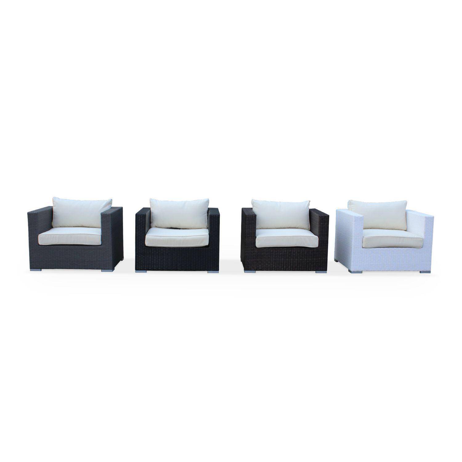 Off-white cushion cover set for Genova armchair and footstool set - complete set,sweeek,Photo5