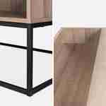 Table basse en décor bois et métal 120x59x34.5cm - Magnus - 3 espaces de rangement  Photo5