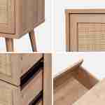 Commode en décor bois et cannage 90x39x79cm - Bohème - 3 tiroirs Photo5