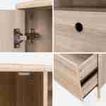 Buffet en décor bois 120x39x75cm - Scandi - 1 porte, 2 tiroirs Photo5