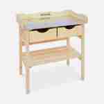 Wood Garden Workbench - PETUNIA - Gardening table with 2 drawers, potting table Photo1