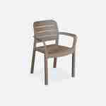 2 fauteuils de jardin en résine plastique injectée, Cappuccino - Tisara Photo3