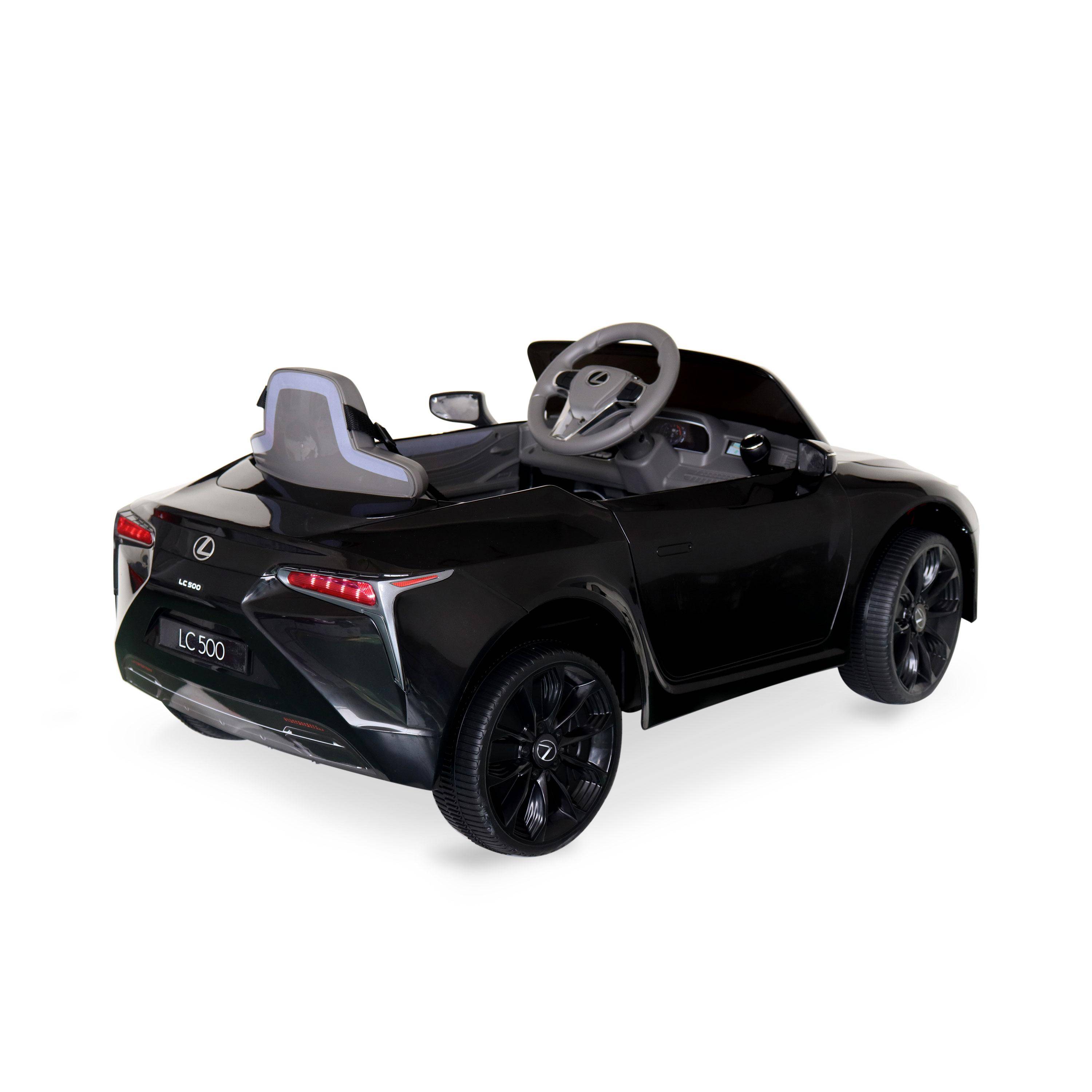 Children's electric car 12V, 1 seat, 4x4 with car radio and remote control - Lexus LC500 - Black,sweeek,Photo3