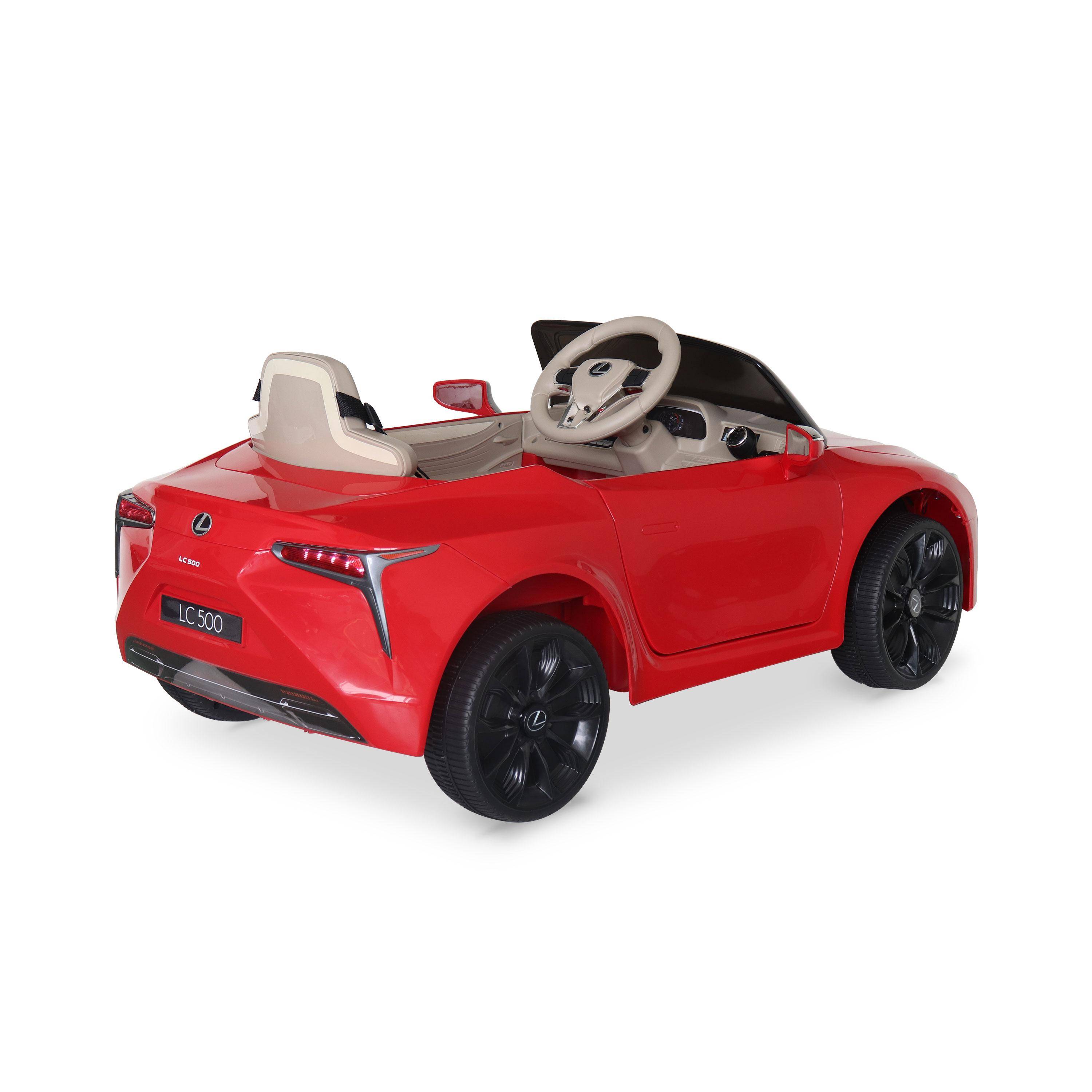 Children's electric car 12V, 1 seat, 4x4 with car radio and remote control - Lexus LC500 - Red,sweeek,Photo3