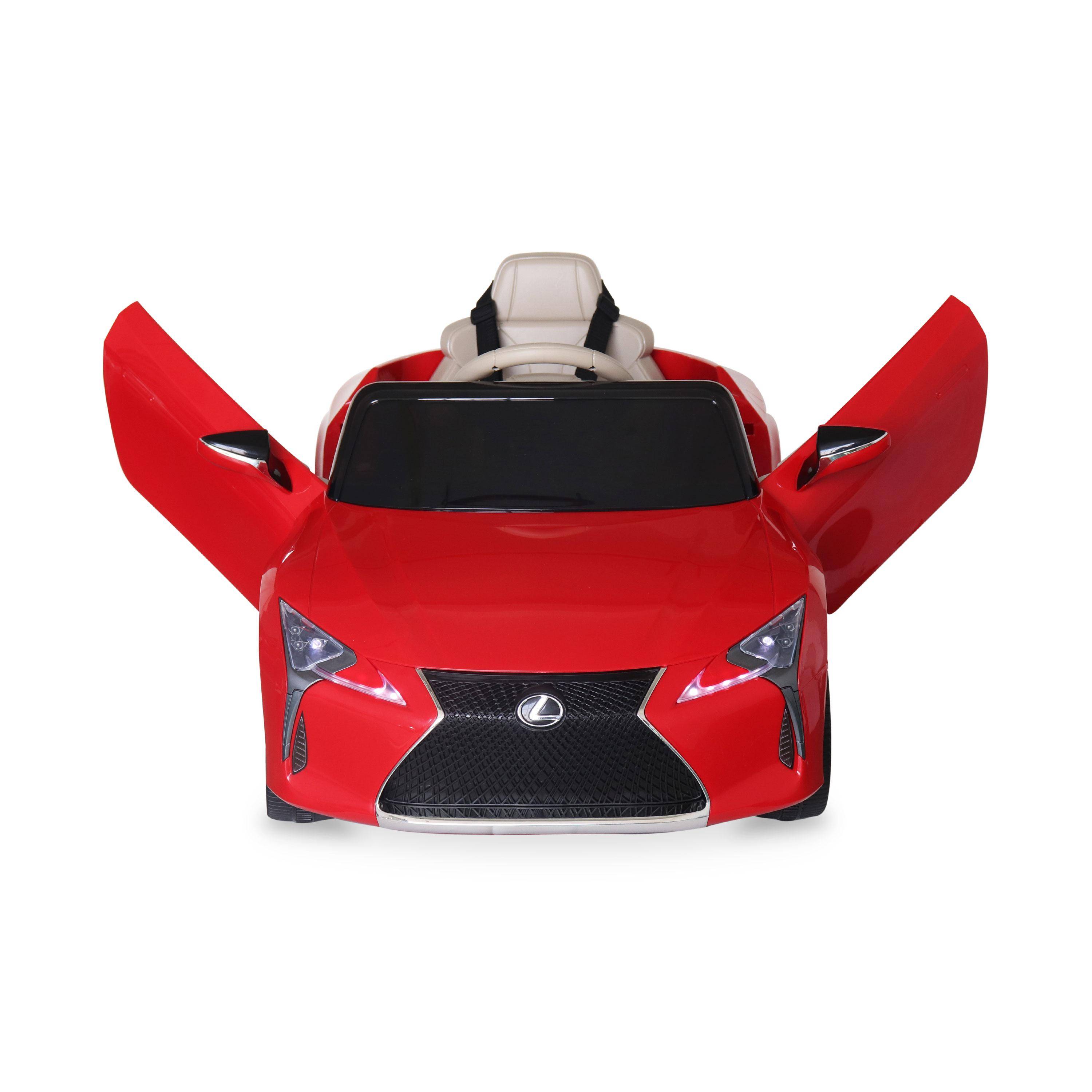 Children's electric car 12V, 1 seat, 4x4 with car radio and remote control - Lexus LC500 - Red,sweeek,Photo4
