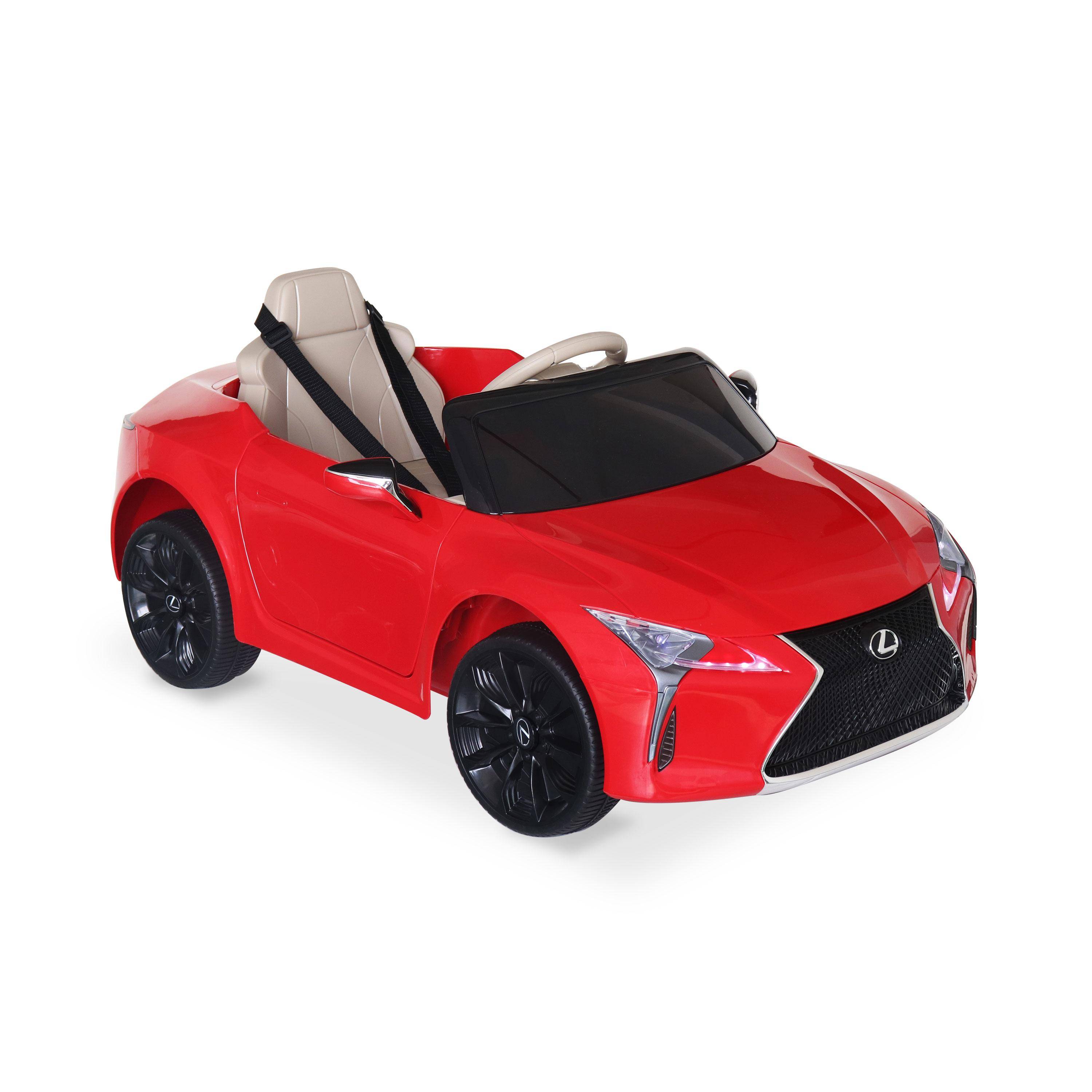 Children's electric car 12V, 1 seat, 4x4 with car radio and remote control - Lexus LC500 - Red,sweeek,Photo2