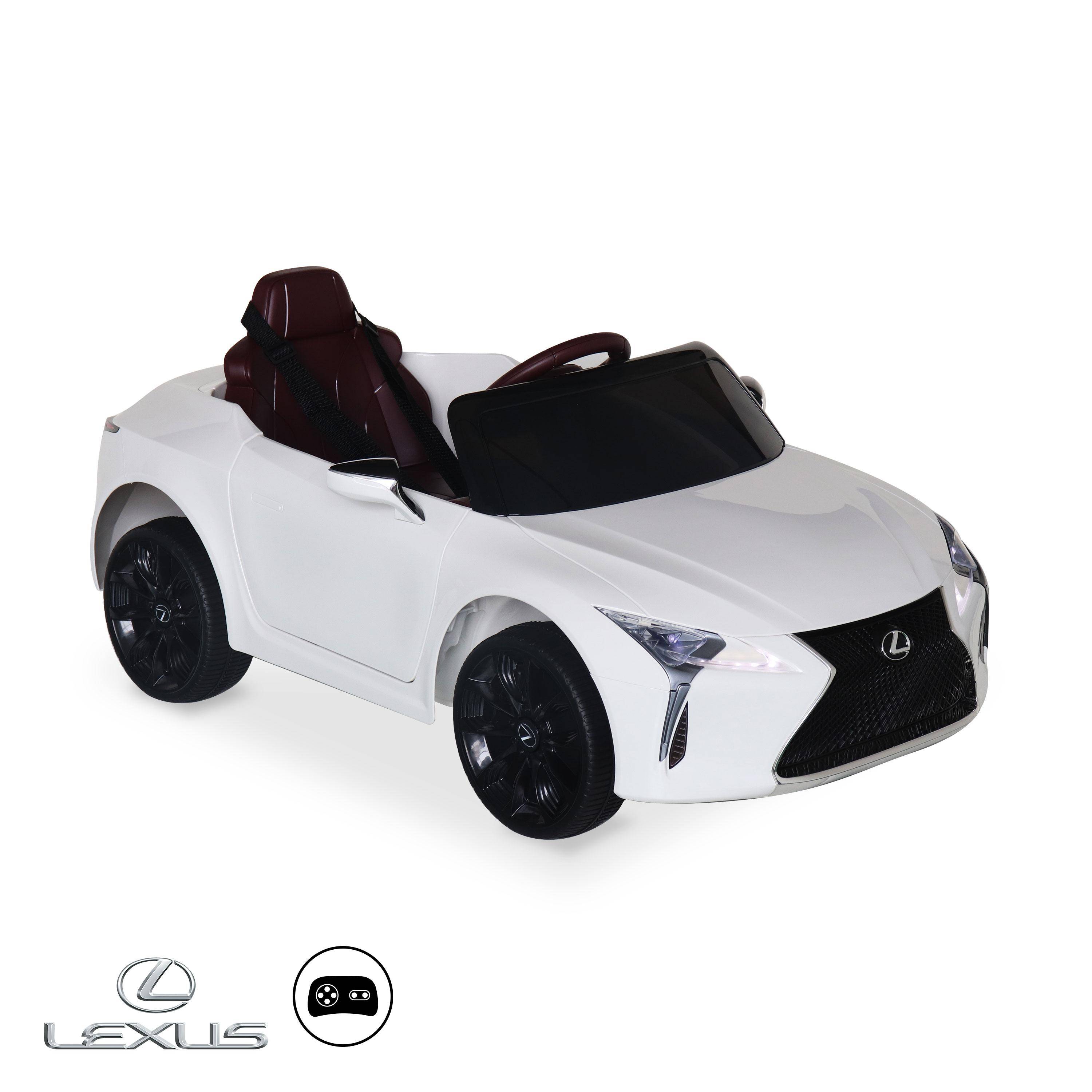 Children's electric car 12V, 1 seat, 4x4 with car radio and remote control - Lexus LC500 - White,sweeek,Photo1