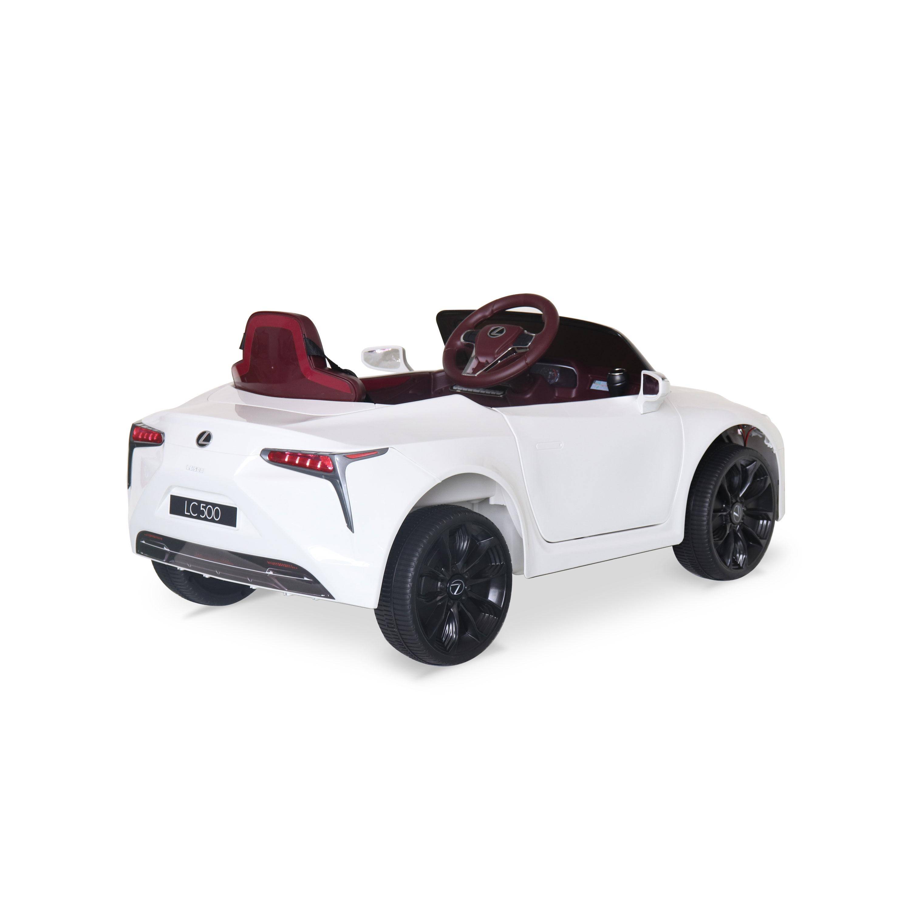 Children's electric car 12V, 1 seat, 4x4 with car radio and remote control - Lexus LC500 - White,sweeek,Photo4