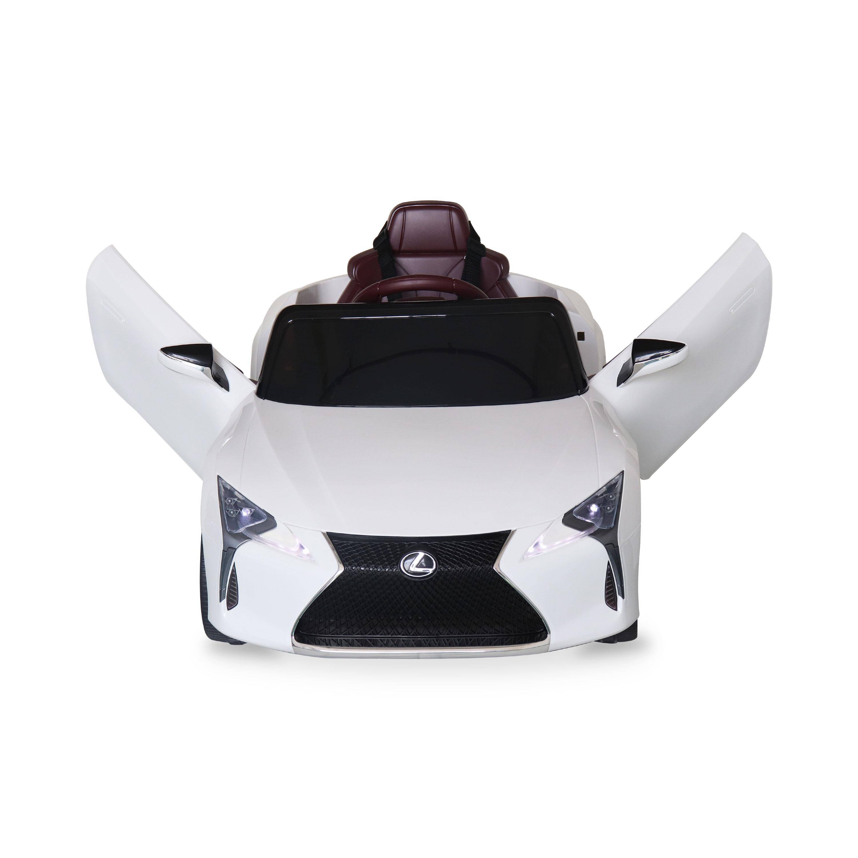 Children's electric car 12V, 1 seat, 4x4 with car radio and remote control - Lexus LC500 - White,sweeek,Photo3