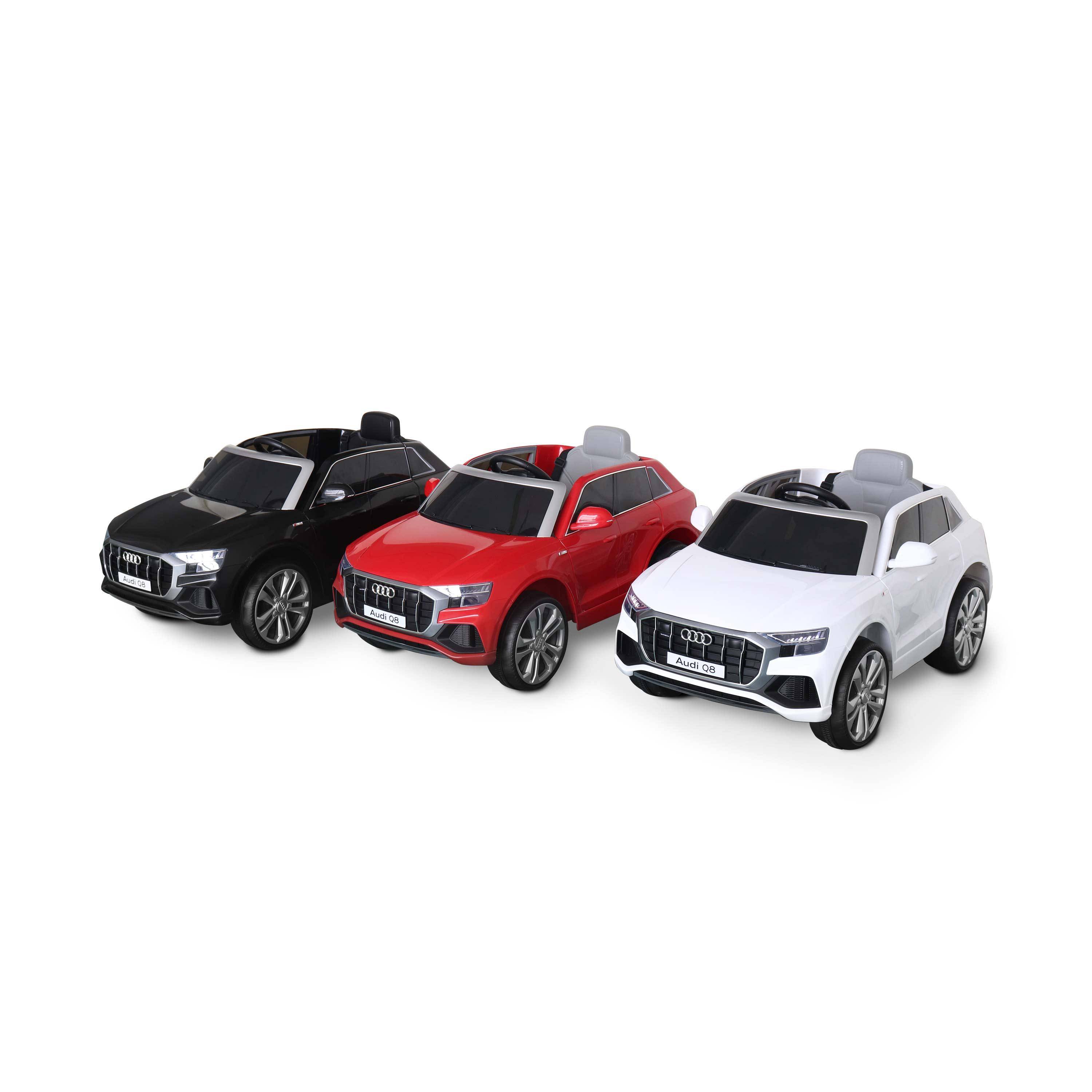 Children's electric car 12V, 1 seat with car radio and remote control - AUDI Q8 - Red,sweeek,Photo7