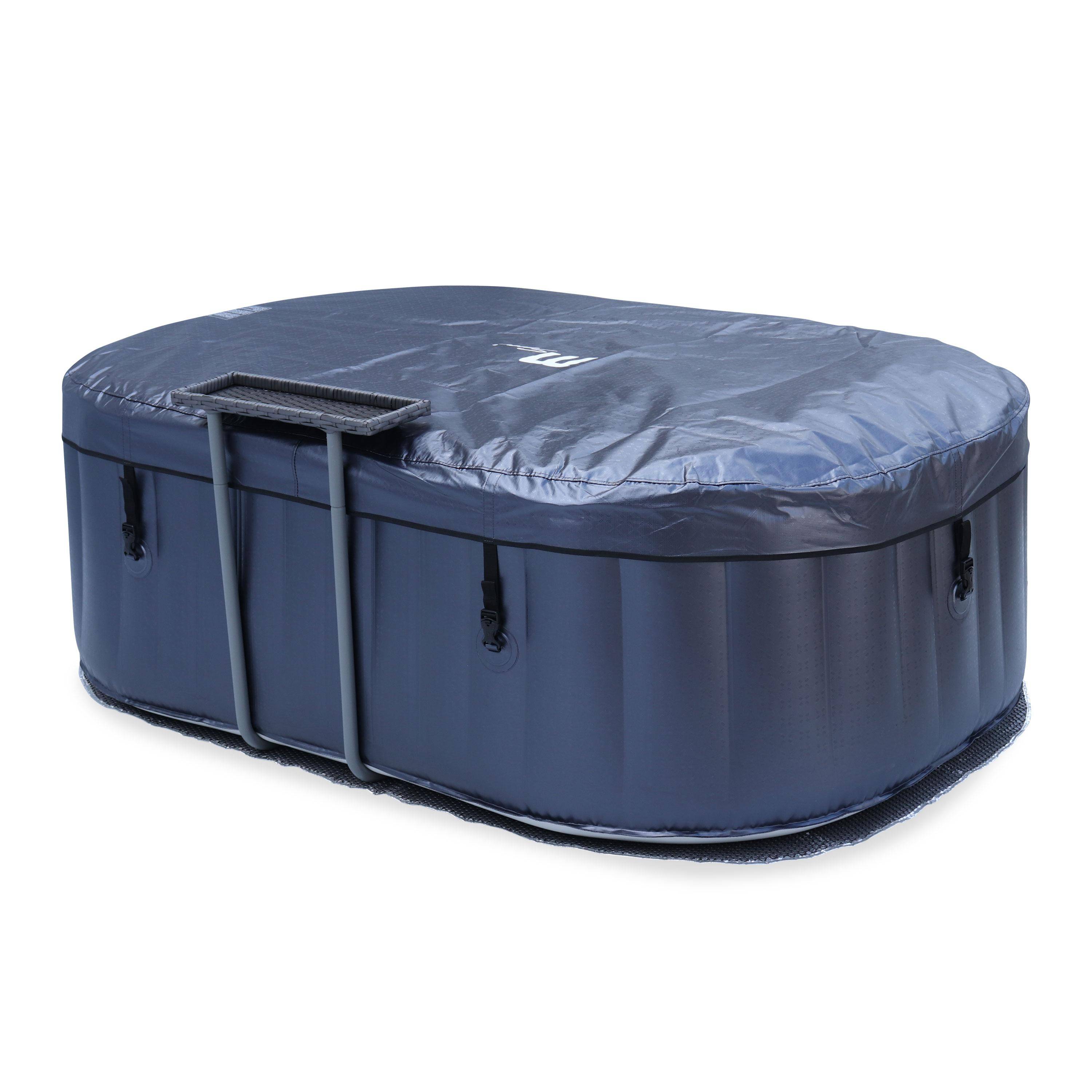  2-person premium inflatable hot tub MSpa - side table, heat-retaining mat, cover, inflatable cover support and remote control - Nest 2 - Blue,sweeek,Photo2