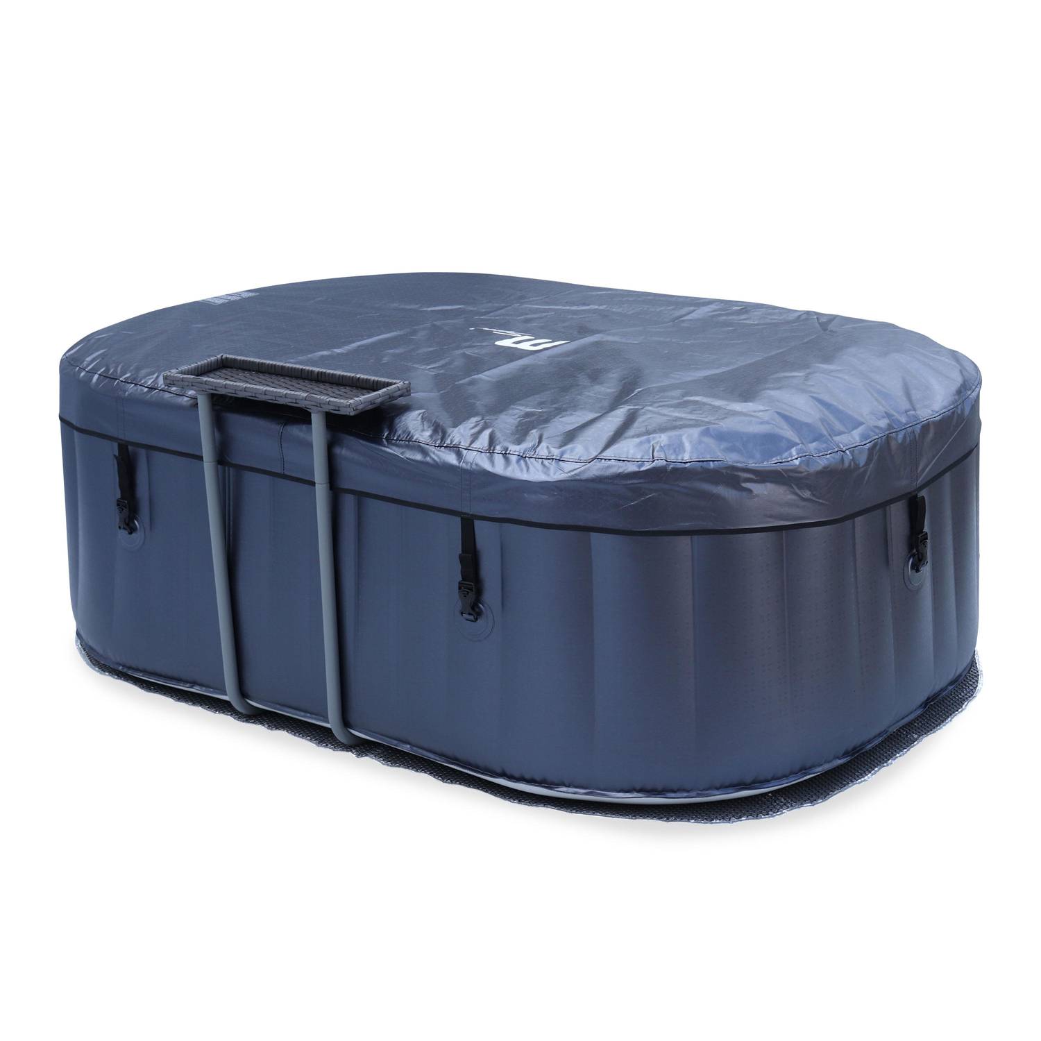 2-person premium inflatable hot tub MSpa - side table, heat-retaining mat, cover, inflatable cover support and remote control - Nest 2 - Blue Photo2