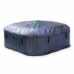  6-person premium square inflatable hot tub MSpa - 185cm, PVC, pump, heating, self-inflating, massage hydrojets, 2 filter cartridges, cover - Otium 6 - Blue Photo5