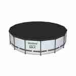 15ft round tubular above-ground swimming pool with filter pump, steel frame, repair kit, 457 x 122 cm - Bestway Come - Grey Photo3