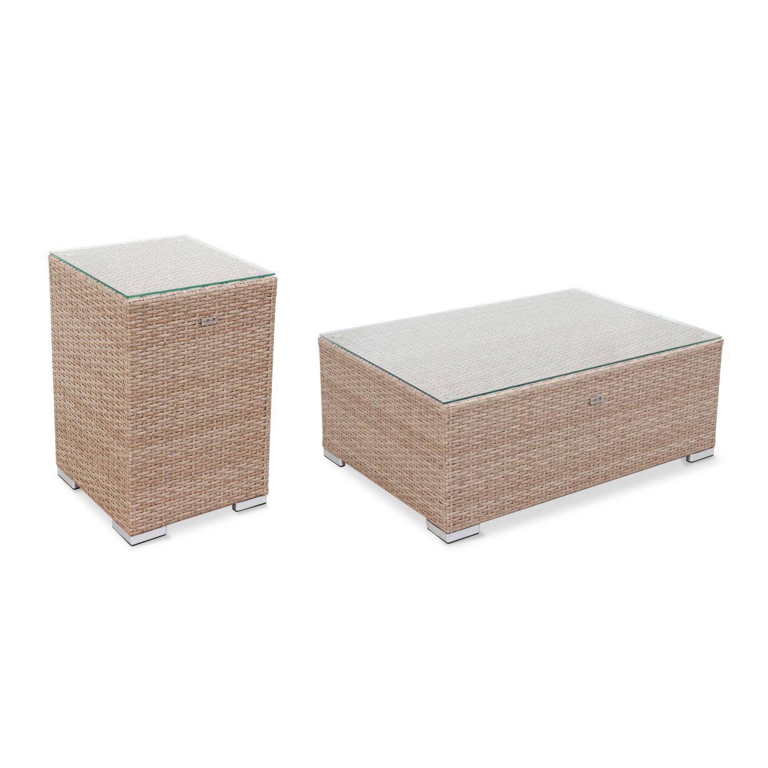 8-10-seater premium polyrattan garden sofa set Beige 303.5x82x67 cm - Venezia Photo6