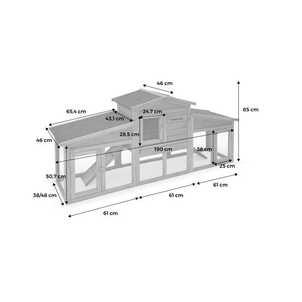 H1M9LX Extra Grote Houten Konijn Kasteel Huis Multistory H1M9LX Extra Grote Houten Konijn Kasteel Huis Multistory