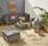 Caligari 5-seater grey woven resin garden furniture set | sweeek