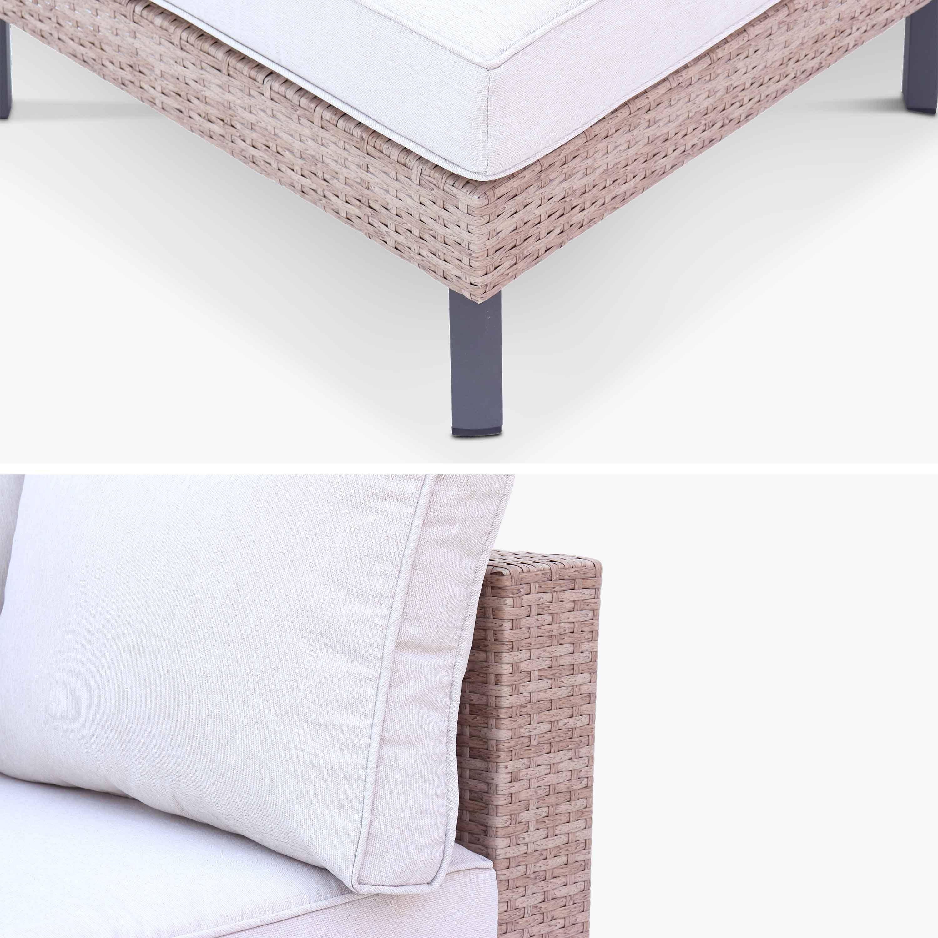 5-seater polyrattan garden sofa set, Alba, Natural, 69.5x69.5x30.5 cm,sweeek,Photo6