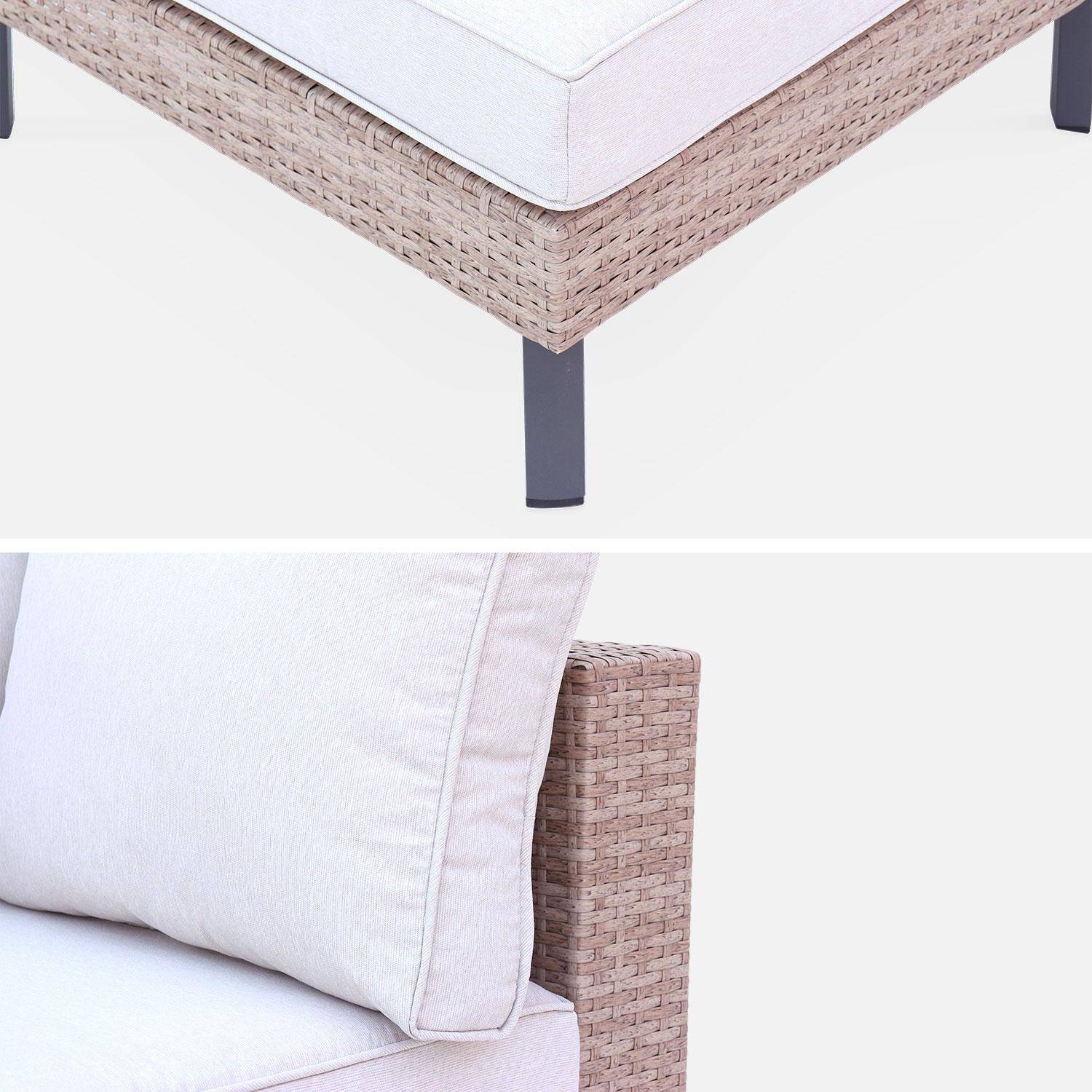 5-seater polyrattan garden sofa set Natural 69.5x69.5x30.5 cm - Alba,sweeek,Photo7