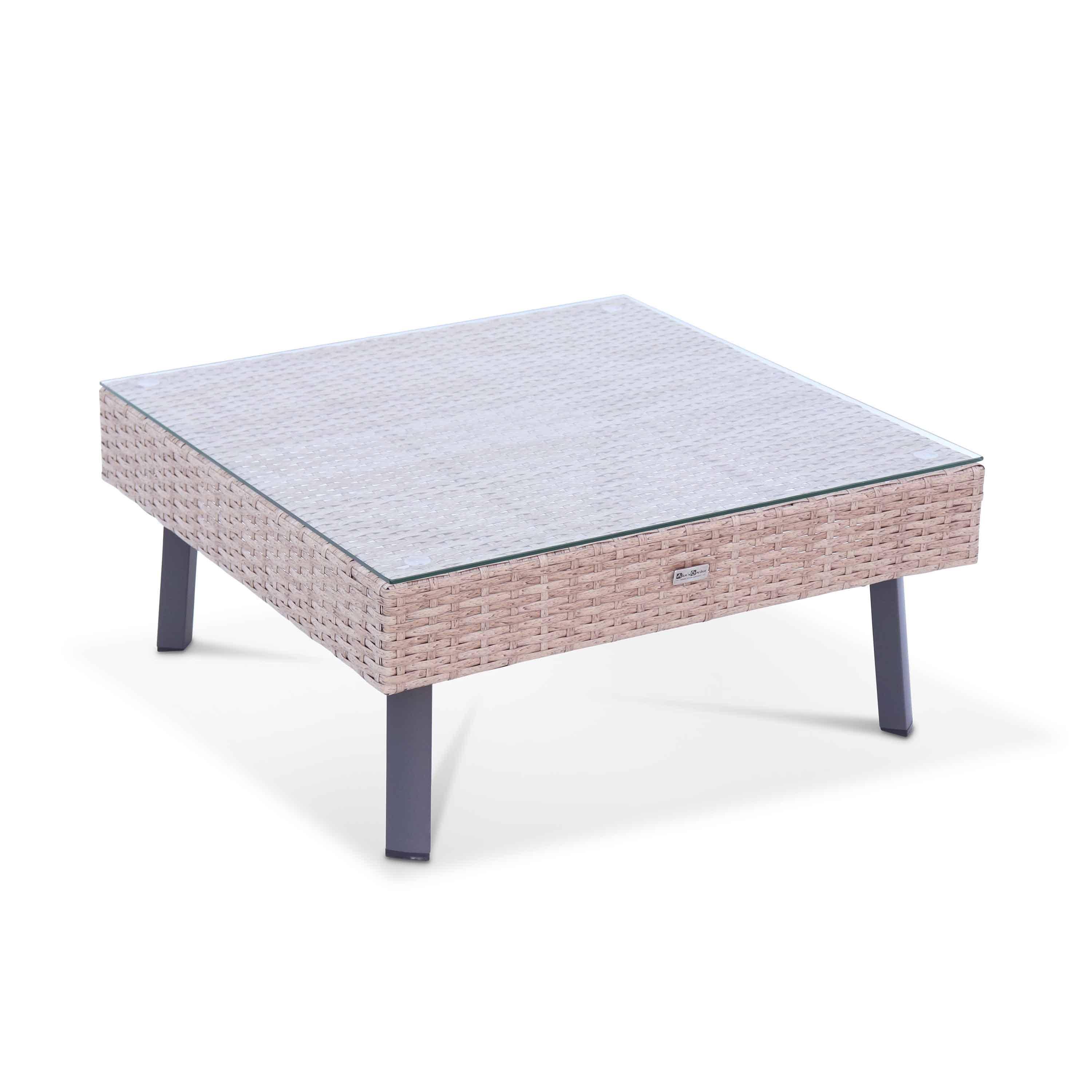 5-seater polyrattan garden sofa set, Alba, Natural, 69.5x69.5x30.5 cm,sweeek,Photo5