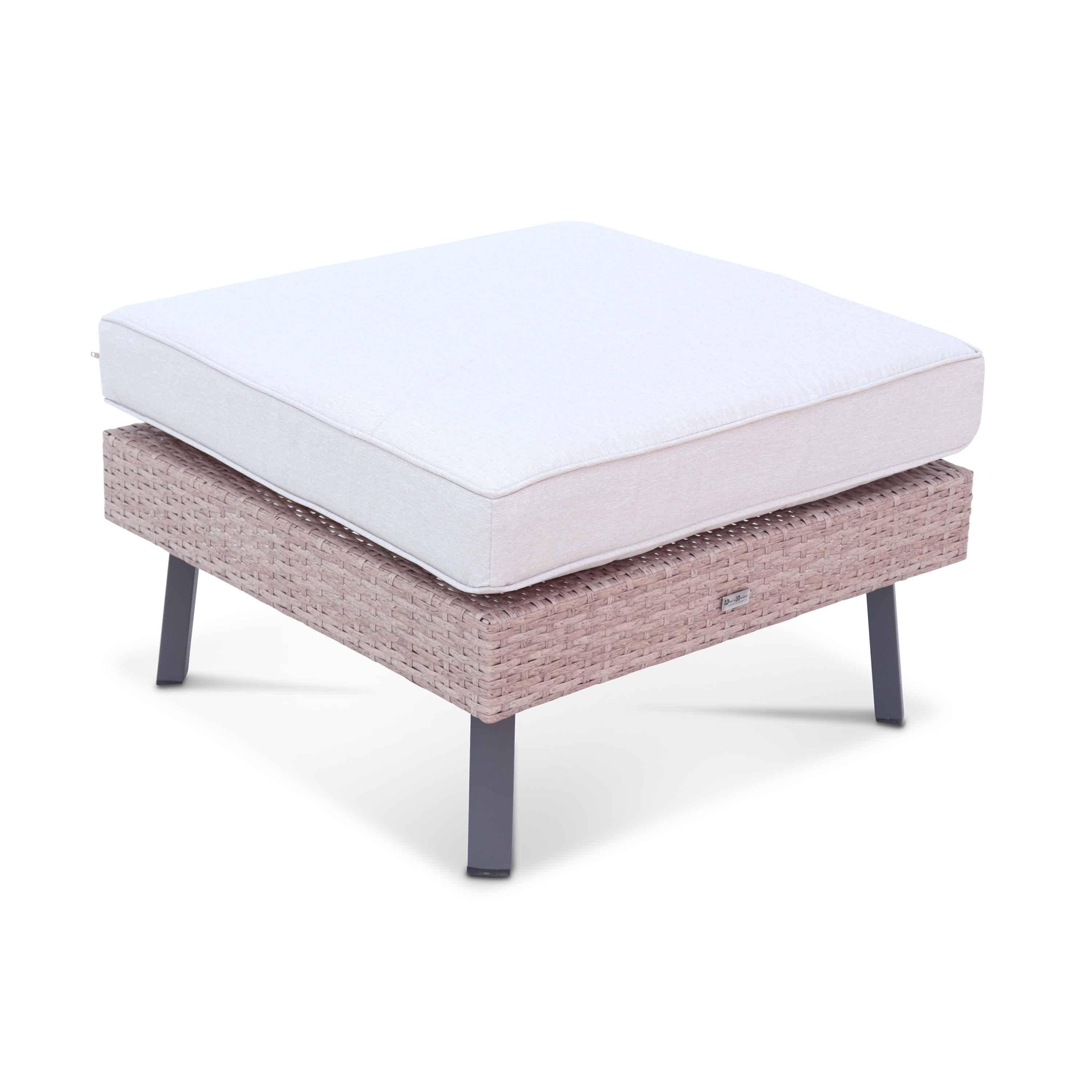 5-seater polyrattan garden sofa set, Alba, Natural, 69.5x69.5x30.5 cm Photo4