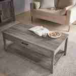 UItklapbare salontafel met vergrijsd houteffect, 110x59x46.5cm, 1opbergvak Photo6