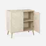2 doors sacndi-style cabinet, chevron design, 80x39.5x80cm - Imperiale - Wood colour Photo3
