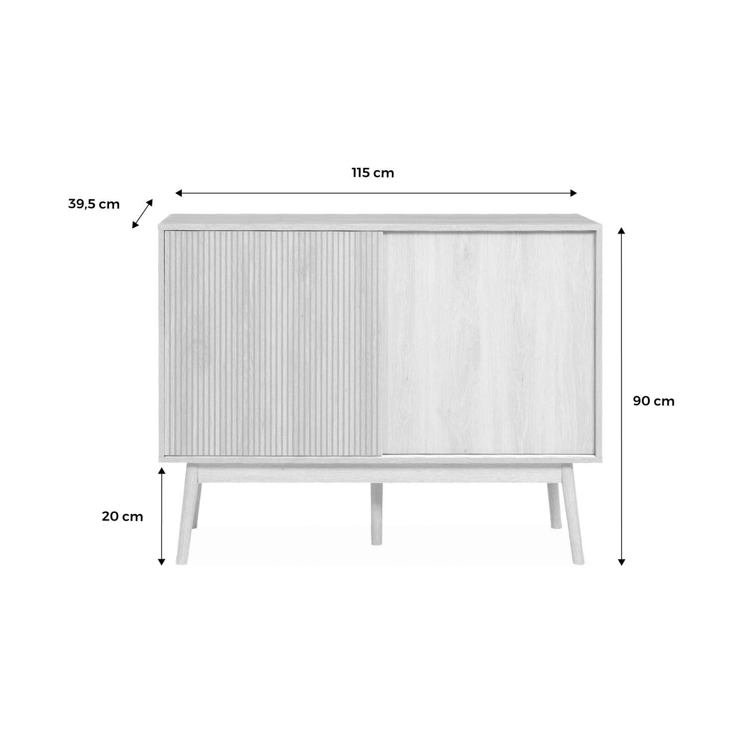 Credenza buffet da cucina a 4 porte 5 gambe, Armadio di stoccaggio