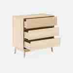Commode de rangement décor bois, 3 tiroirs - Linear Photo5