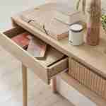 Mesa de consola em madeira, 2 gavetas - Linear Photo6