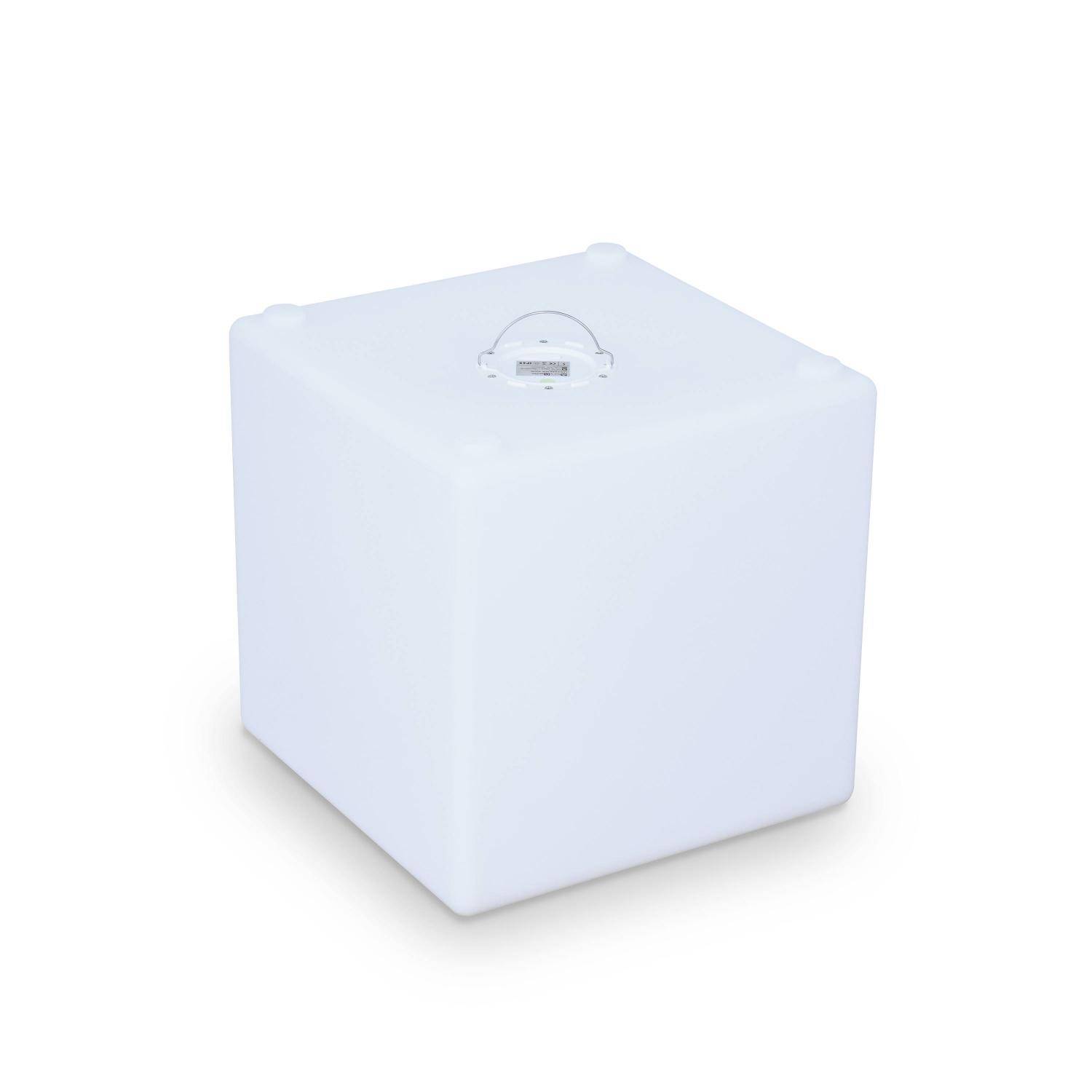 40cm spherical LED lamp – Decorative light cube, warm white, remote control Photo1