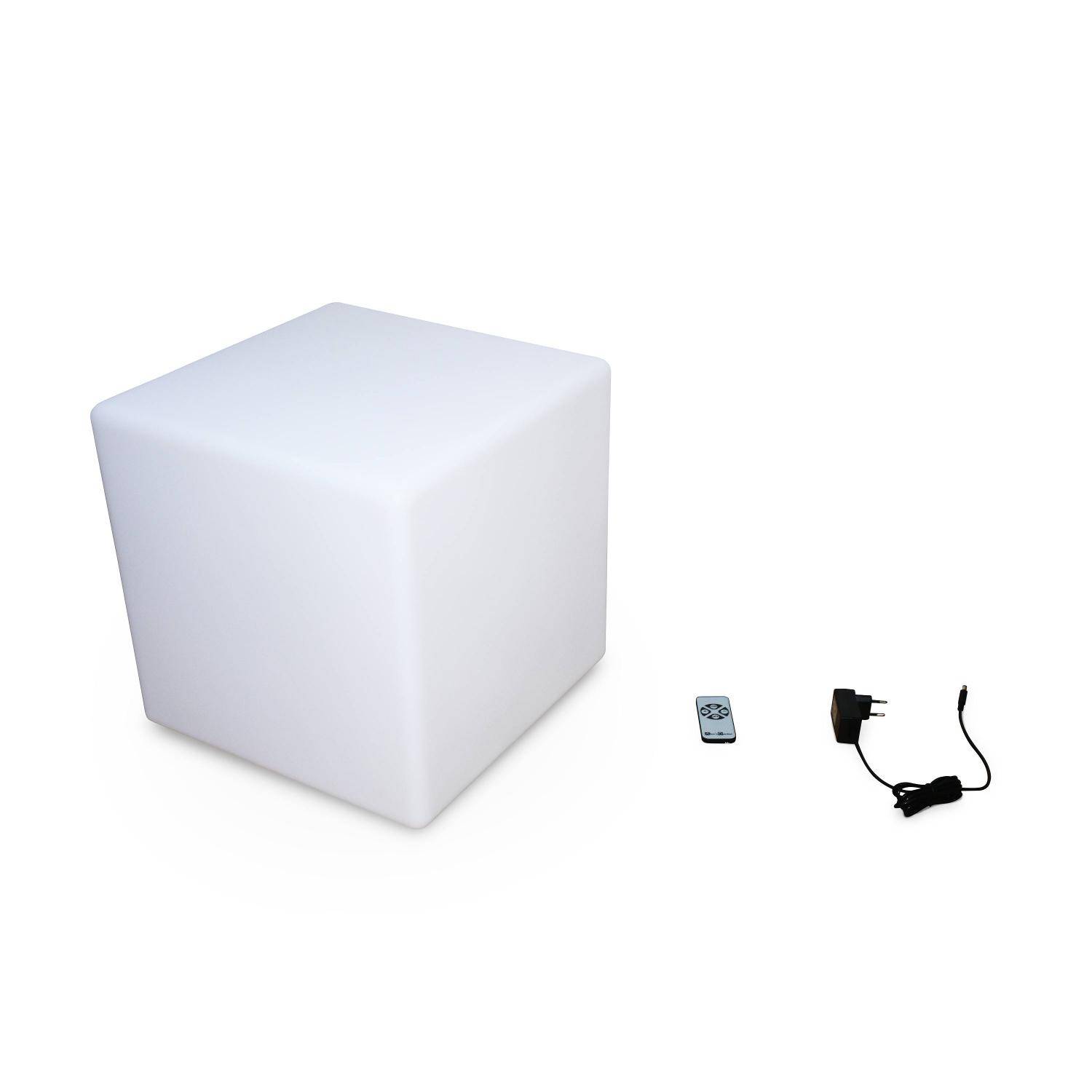 40cm spherical LED lamp – Decorative light cube, warm white, remote control Photo3