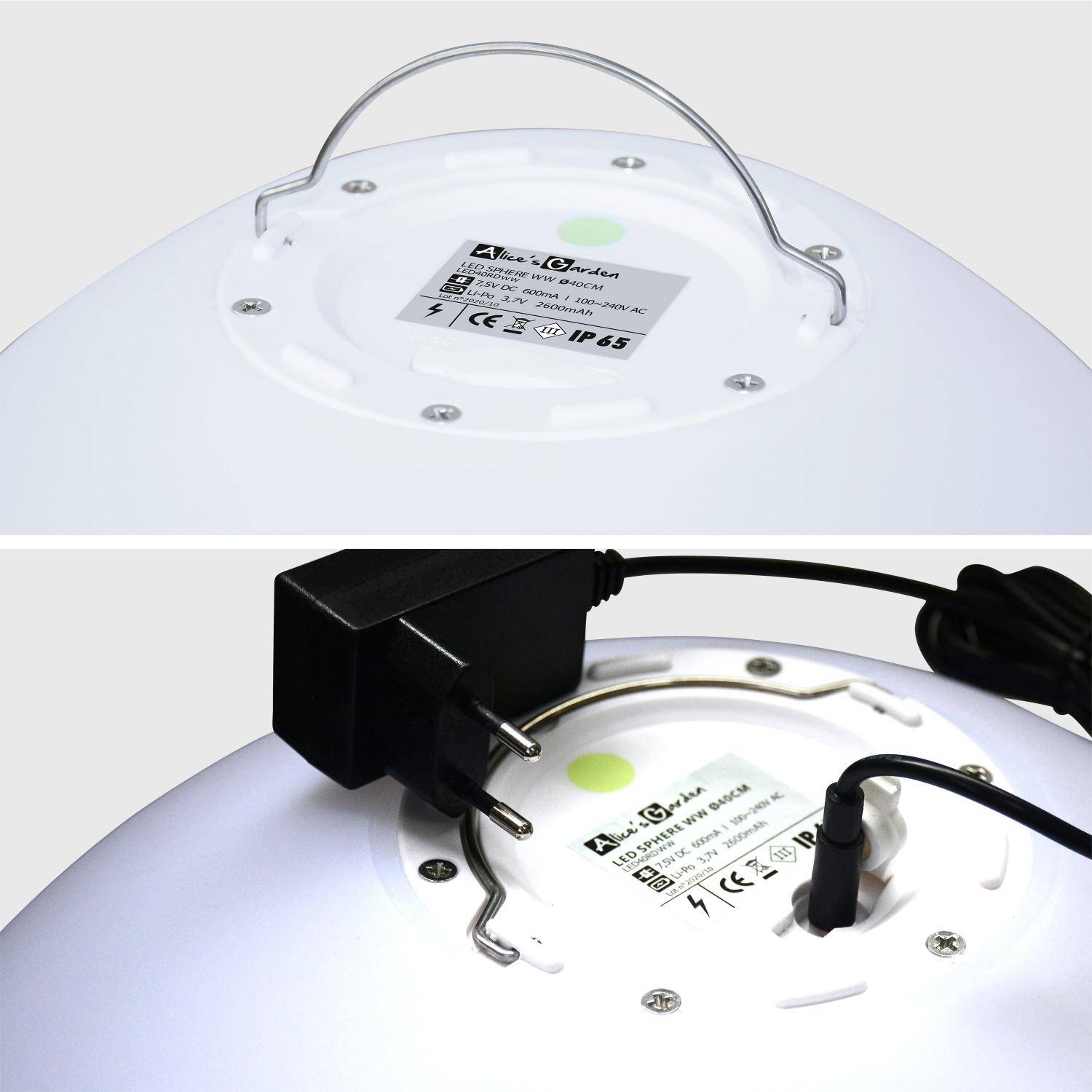 40cm spherical LED lamp – Decorative light sphere, remote control, Warm white Photo4