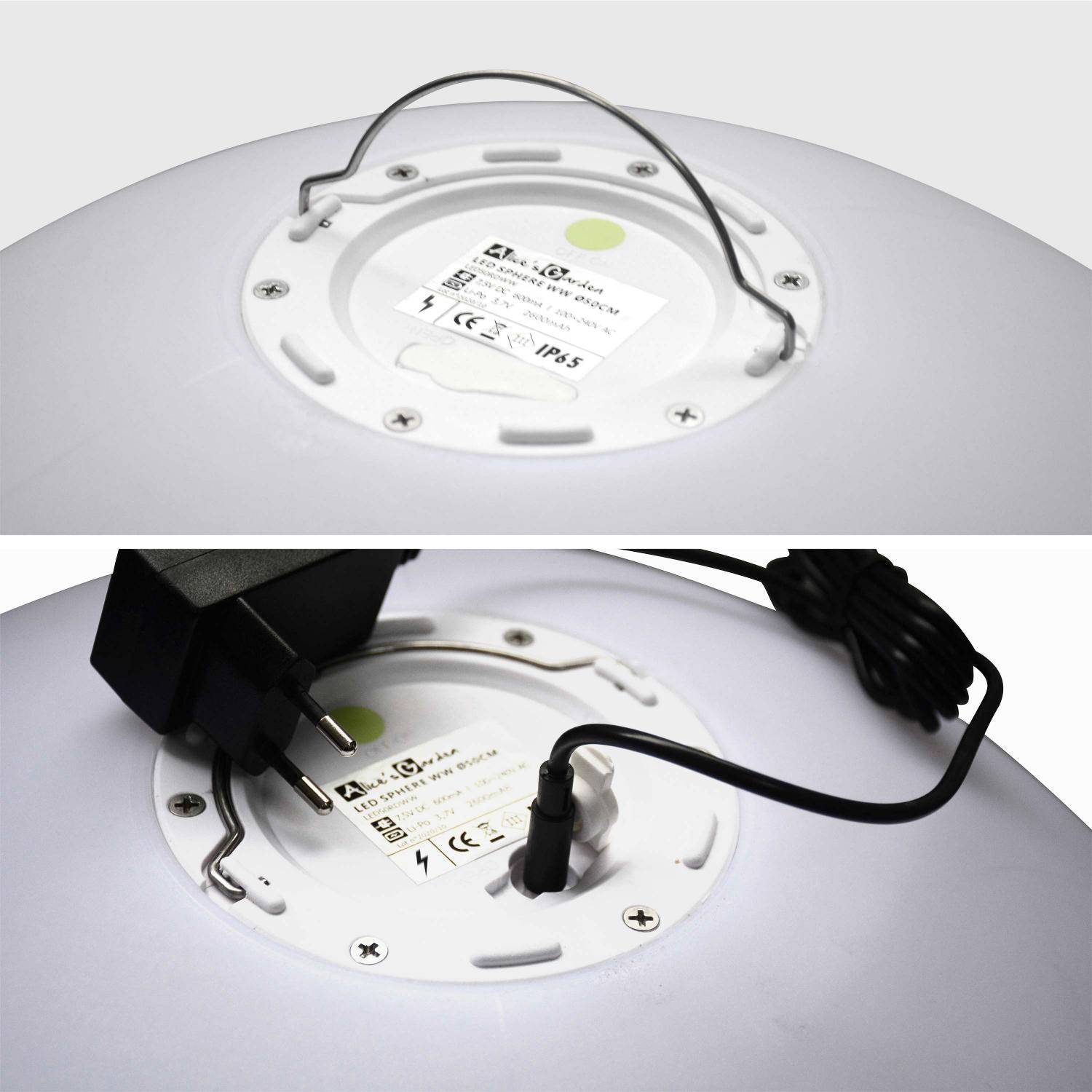50cm spherical LED lamp – Decorative light sphere, remote control, Warm white Photo4