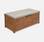 Baú de jardim 200L - CAJA bege - almofadas de armazenamento em madeira de 125x60cm com cilindro e manípulos | sweeek