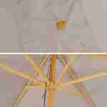 Ombrellone dritto, forma rettangolare, in legno, dimensioni: 2x3m - modello: Cabourg, colore: Beige - palo centrale in legno, sistema di apertura manuale Photo4