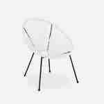 Egg designer string chair - PVC designer string chair - Acapulco - White Photo2