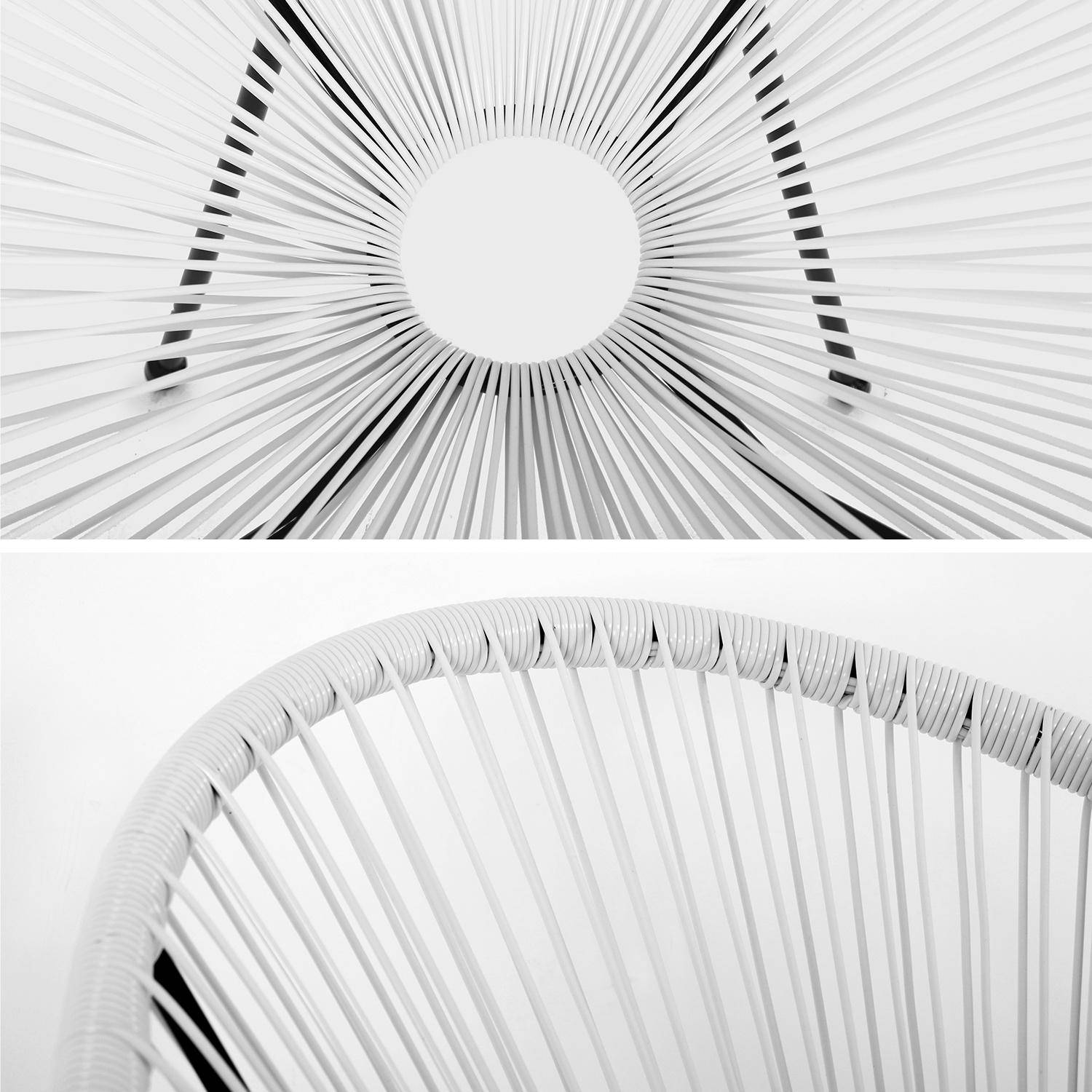 Egg designer string chair - PVC designer string chair - Acapulco - White Photo4