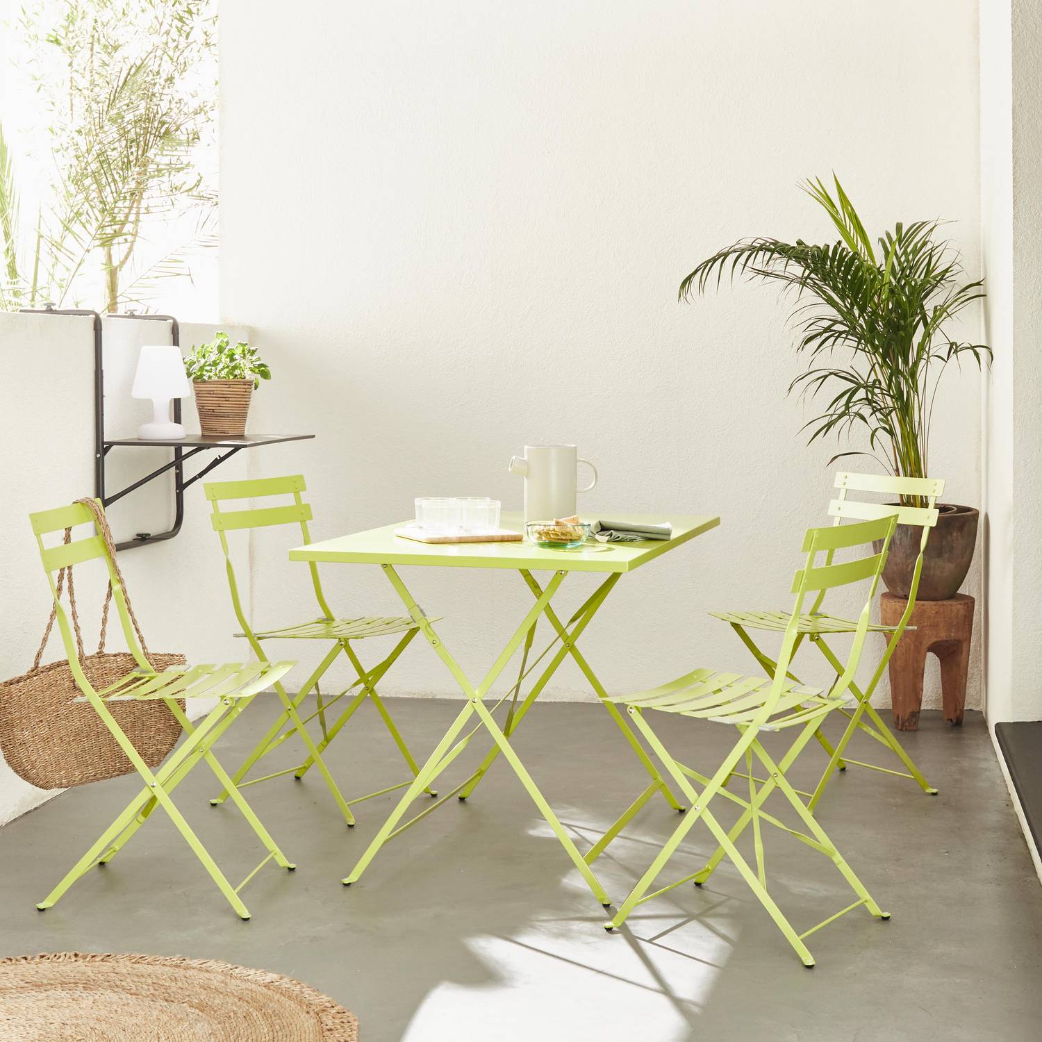 Lotto di 2 sedie da giardino, pieghevoli - modello: Emilia, colore: Verde - Acciaio termolaccato Photo2