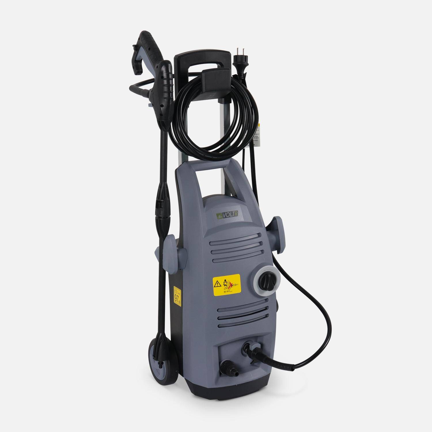 Limpiador de alta presión VOLTR 135 bar 1900W con kit de accesorios (boquilla de detergente, rotabuse, variable) con mango de rueda y Start-Stop automático,sweeek,Photo2