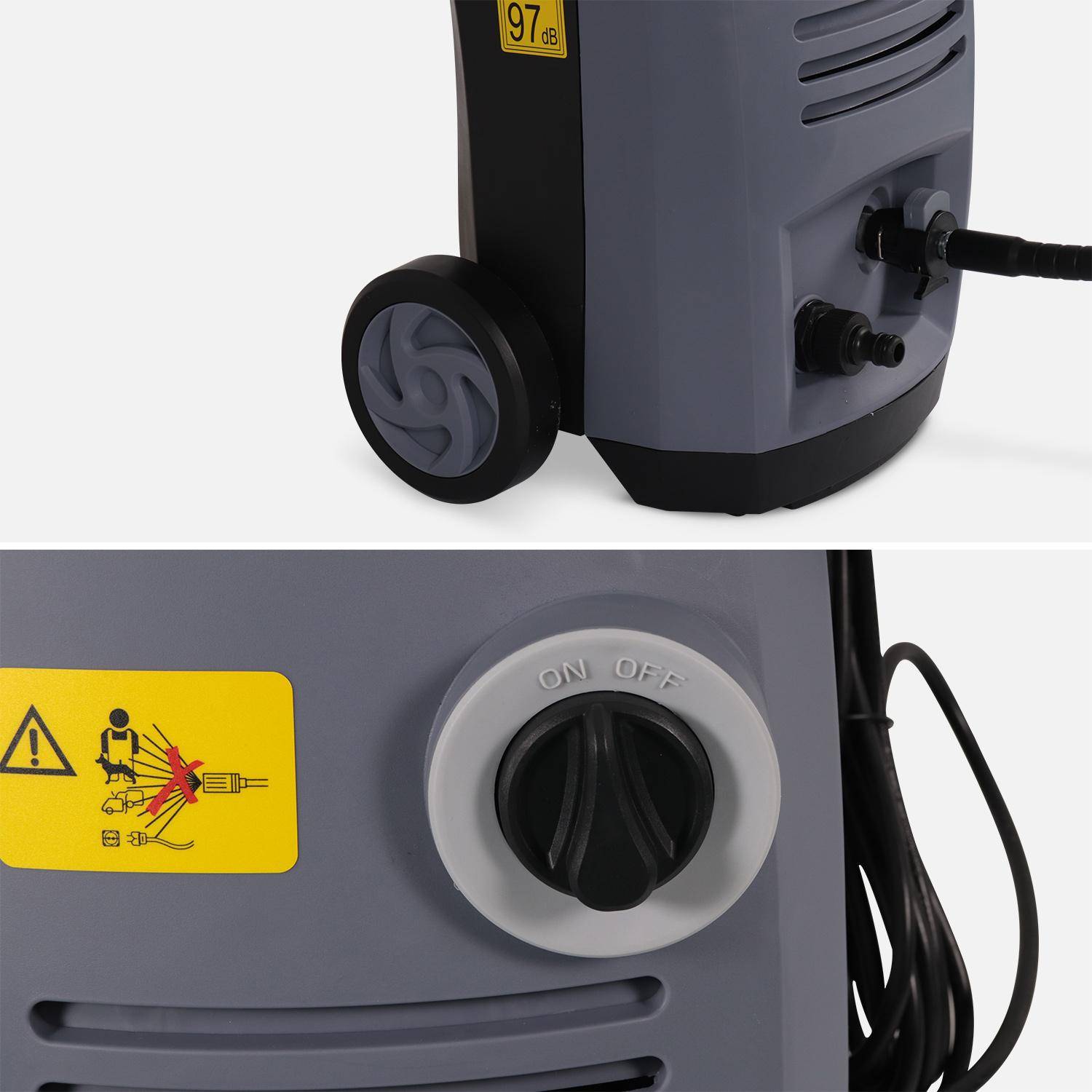 Limpiador de alta presión VOLTR 135 bar 1900W con kit de accesorios (boquilla de detergente, rotabuse, variable) con mango de rueda y Start-Stop automático,sweeek,Photo5