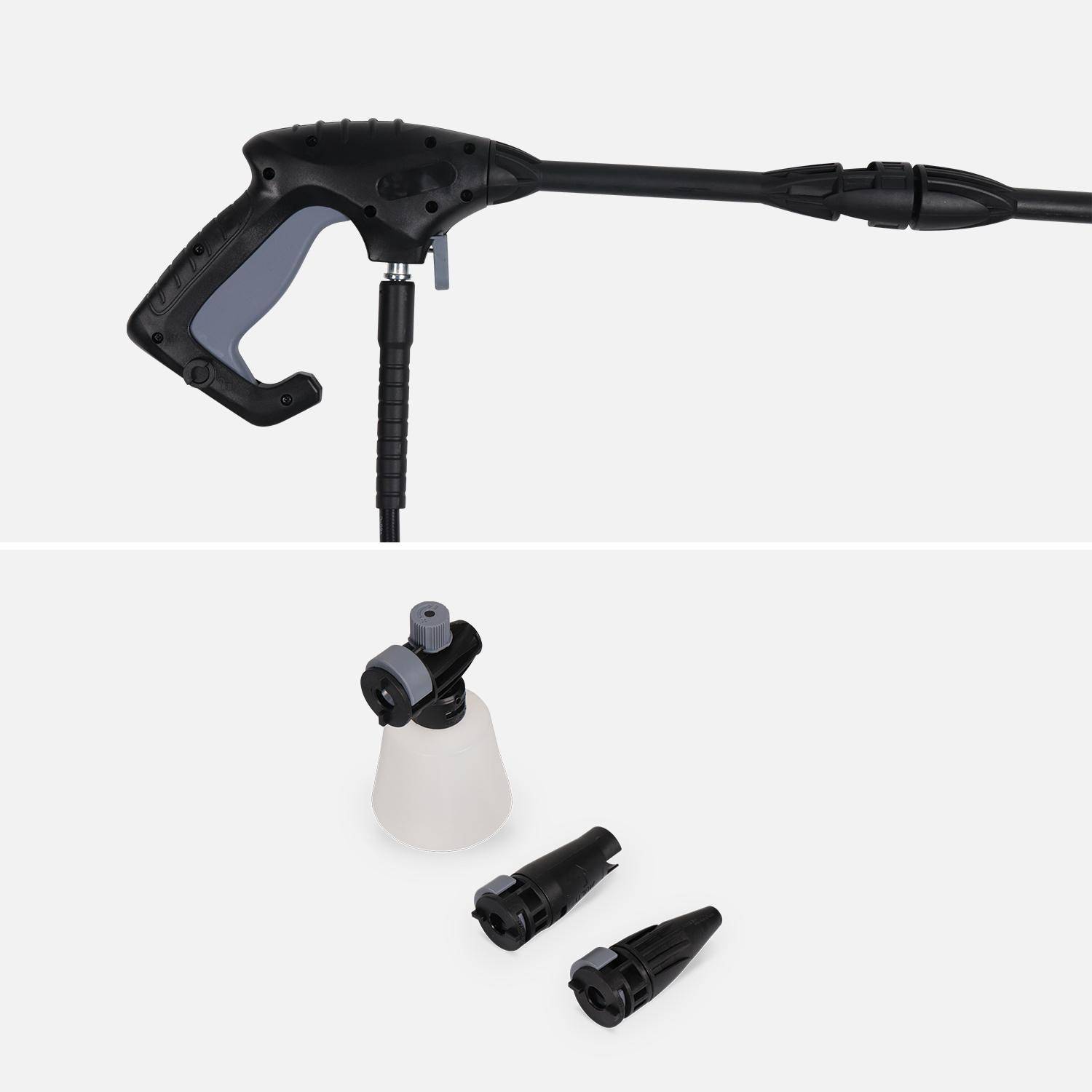 Limpiador de alta presión VOLTR 135 bar 1900W con kit de accesorios (boquilla de detergente, rotabuse, variable) con mango de rueda y Start-Stop automático Photo6