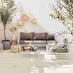 5-seater garden sofa set - Stratum - Anthracite frame, Beige-brown cushions, 6 pieces in aluminium, thick cushions, modular design - Stratum - White/Beige-brown Photo1