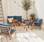 Gartengarnitur aus Holz 4 Sitze - Ushuaïa - Enteblaue Kissen, Sofa, Sessel und Couchtisch aus Akazie, Design | sweeek