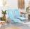 Ligstoelen LEVITO - Set van 2 - Textileen - Opvouwbaar - Turquoise | sweeek