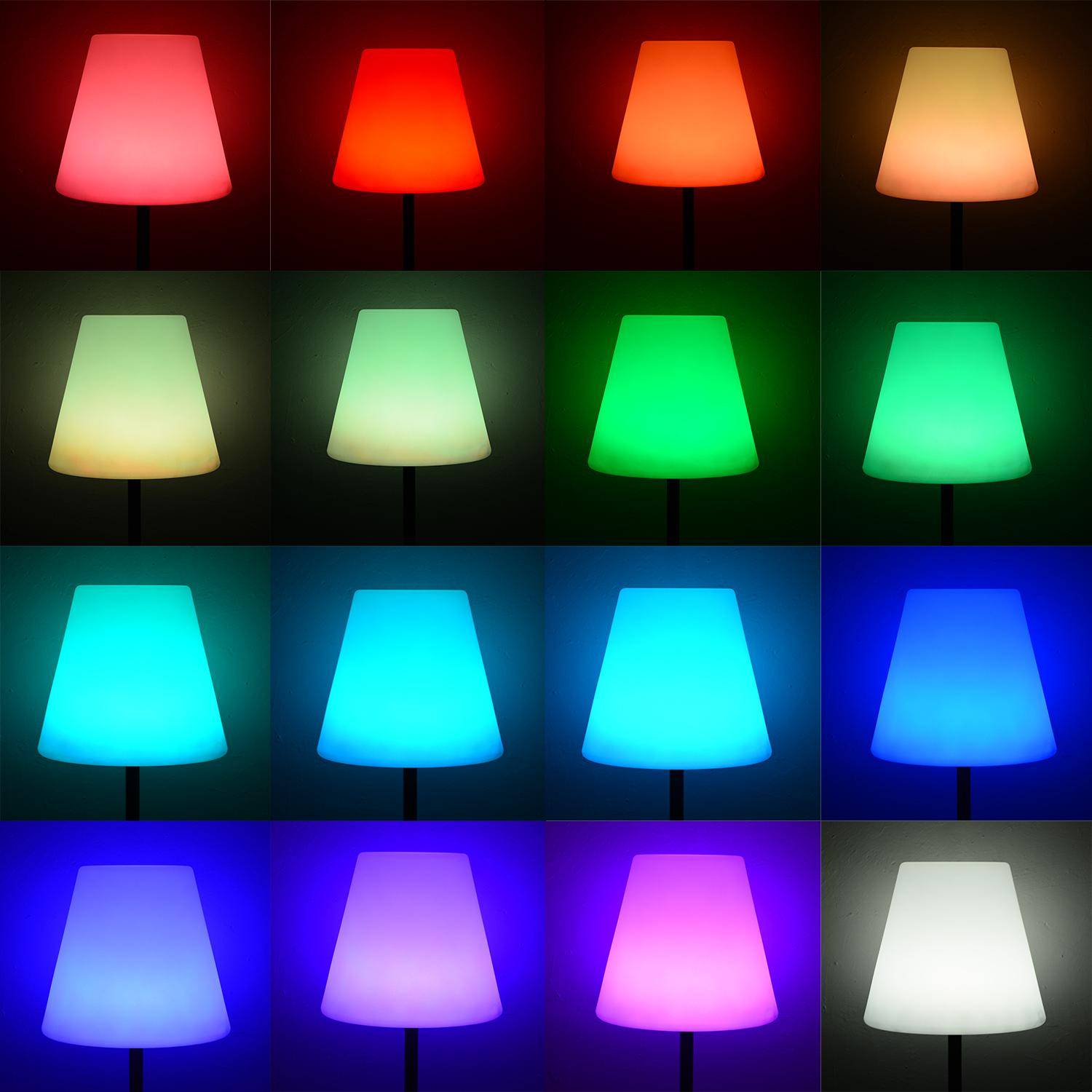 LED Stehlampe 150cm für den Außenbereich, Farbwechselfunktion der Beleuchtung, Modernes Design, kabellos und solarbetrieben mit Fernbedienung - LAMPADA XL Photo5