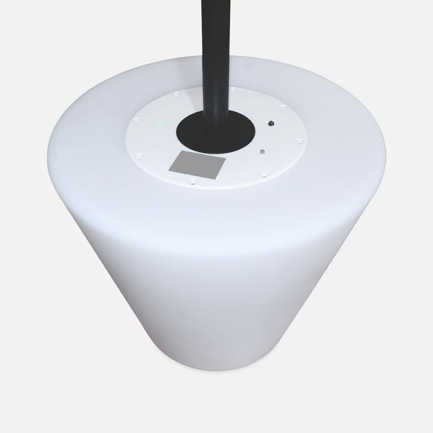 LED Stehlampe 150cm für den Außenbereich, Farbwechselfunktion der Beleuchtung, Modernes Design, kabellos und solarbetrieben mit Fernbedienung - LAMPADA XL Photo6