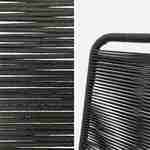 Set di 2 sedie da giardino in corda BRASILIA, nere, impilabili, per esterni Photo6
