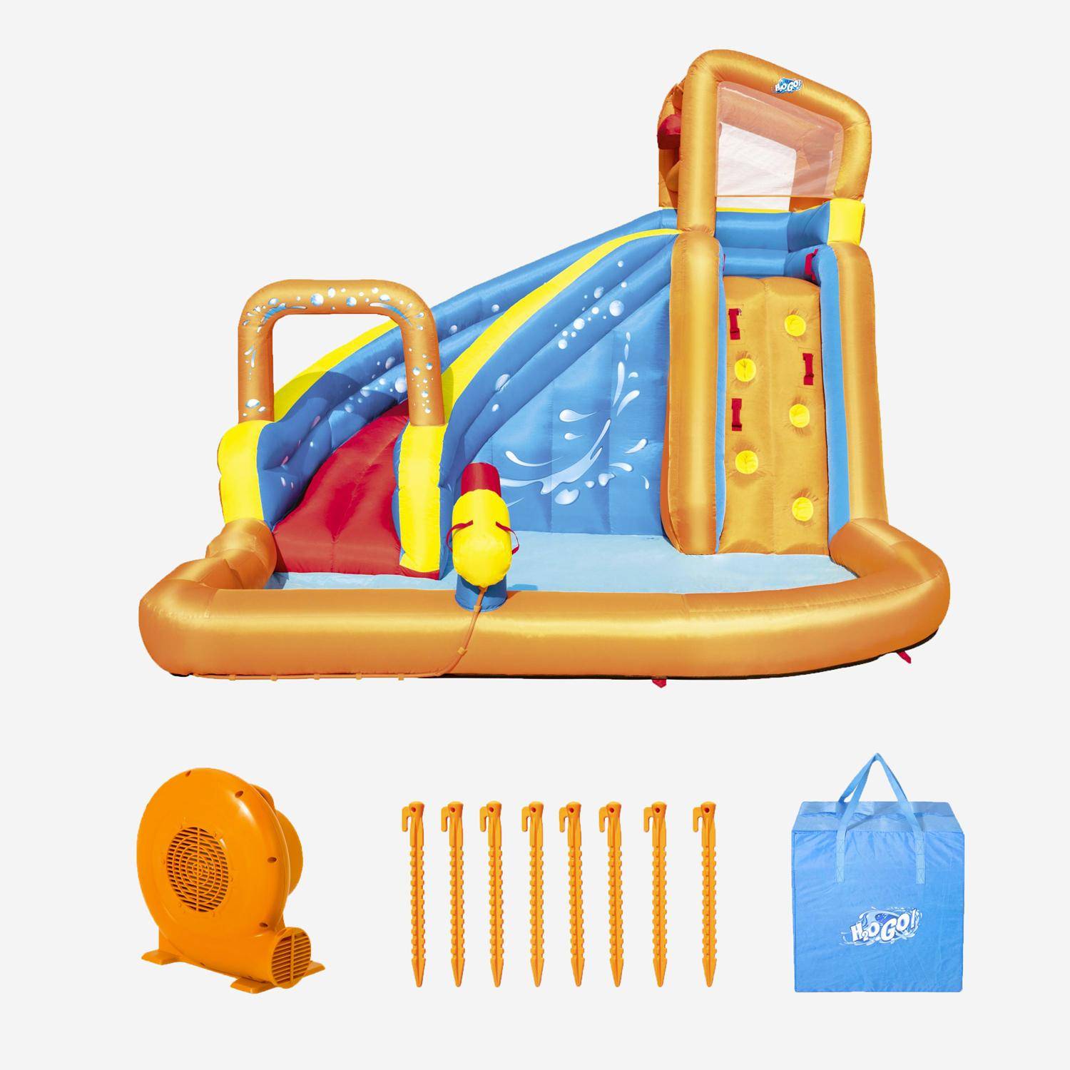 Opblaasbaar speelkasteel – Villandry - Opblaasbare waterglijbaan, springkussen voor kinderen, 3,65 x 3,2 x 2,7 m Photo6